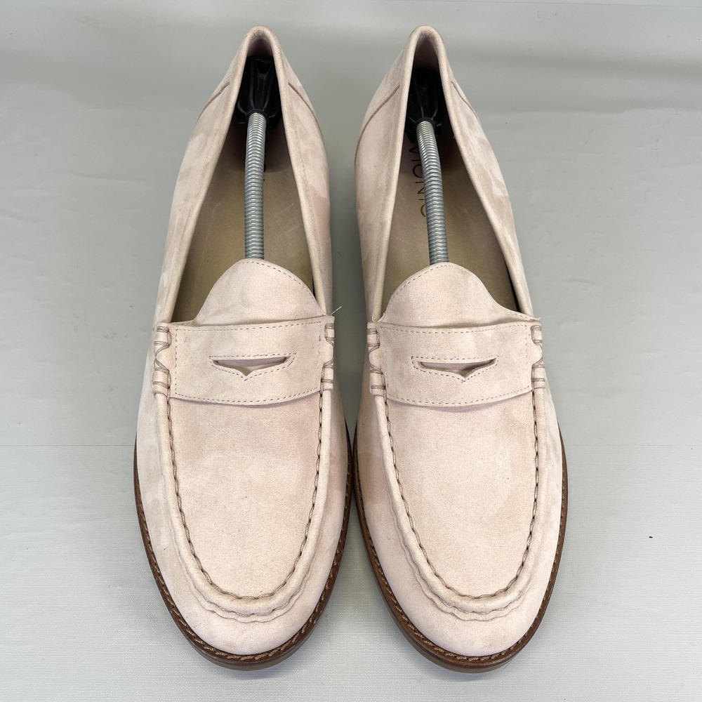 Vionic Waverly Penny Loafers Womens Size 11 Beige Pink Nubuck Moc Toe Shoes - Picture 4 of 10